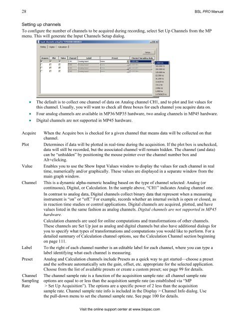 BSL PRO 4 Manual - Biopac