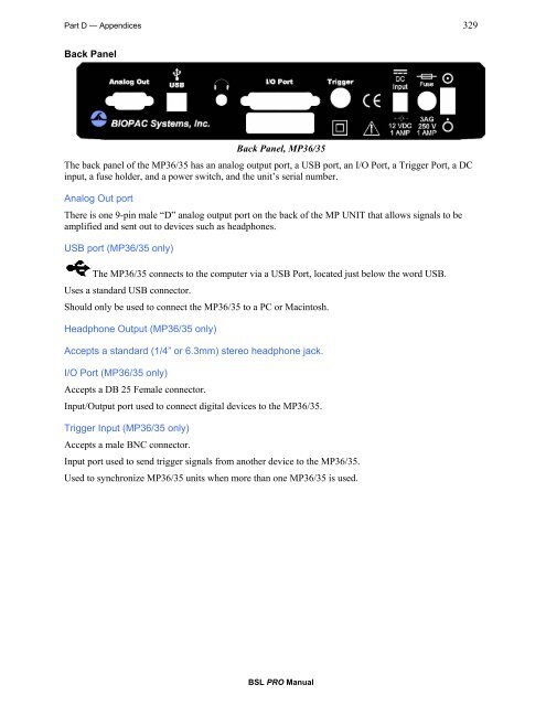 BSL PRO 4 Manual - Biopac