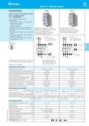 CaracterÃ­sticas Serie 72 - RelÃ© de control - Accedi a G-Finder