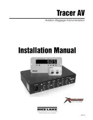 Tracer AV Installation Manual - Rice Lake Weighing Systems