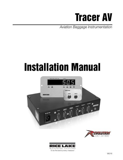 Tracer AV Installation Manual - Rice Lake Weighing Systems