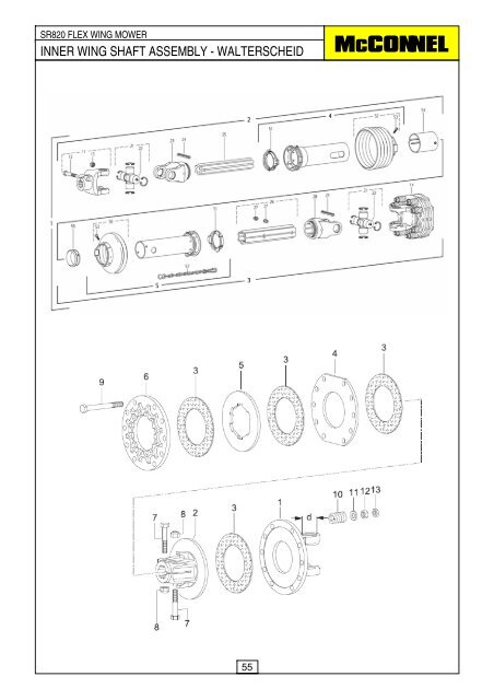 SR820 Flex Wing Mower - Parts Manual - McConnel