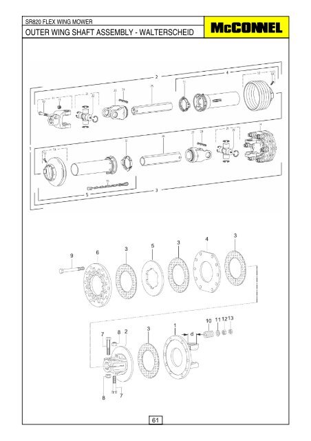 SR820 Flex Wing Mower - Parts Manual - McConnel