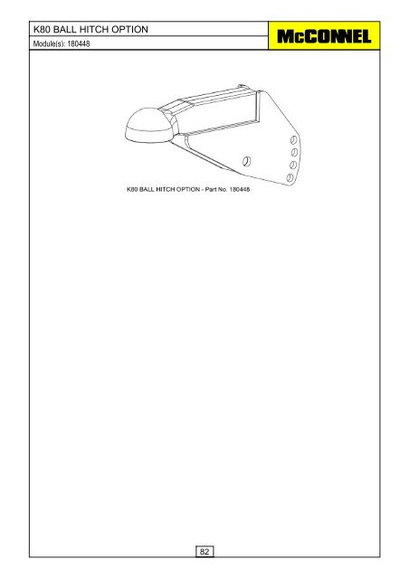 SR820 Flex Wing Mower - Parts Manual - McConnel