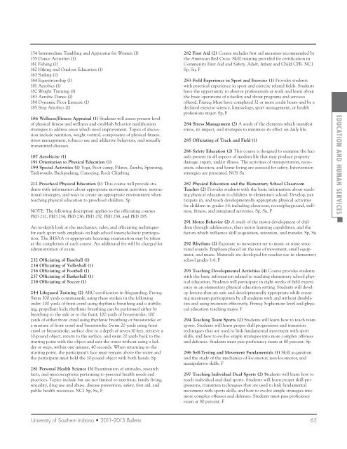 University of Southern Indiana 2011-2013 Bulletin