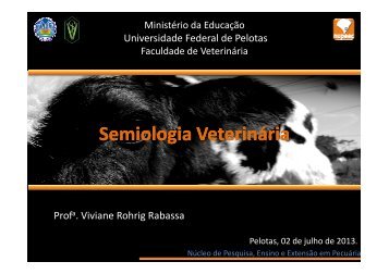 Semiologia VeterinÃ¡ria Semiologia VeterinÃ¡ria - Universidade ...