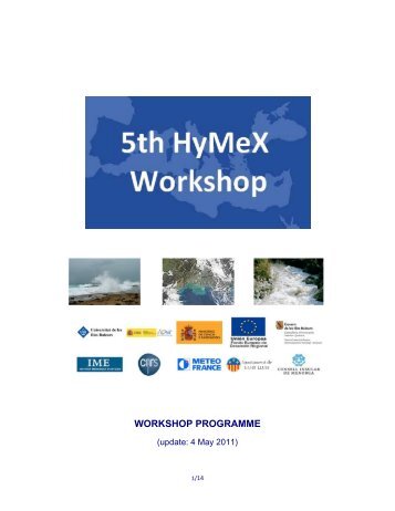 WORKSHOP PROGRAMME - HyMeX