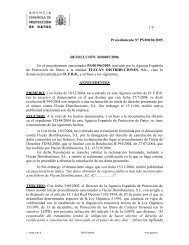 1/6 Procedimiento NÂº PS/00196/2005 ... - Belt IbÃ©rica SA