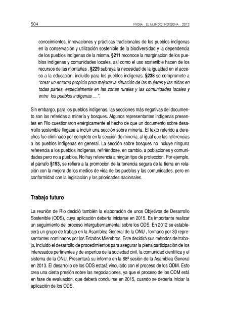 El Mundo IndÃ­gena 2013.pdf - Fondo Indigena