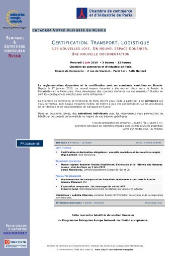 certification. transport. logistique - ILE-DE-FRANCE INTERNATIONAL