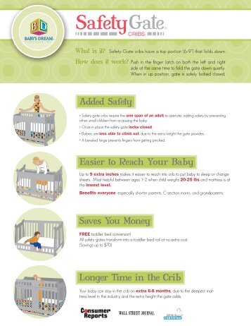 Easier to Reach Your Baby - Baby's Dream Furniture