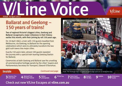 Ballarat and Geelong â 150 years of trains! - V/Line