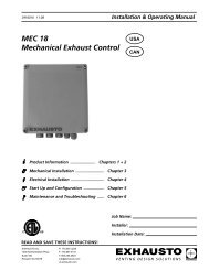 MEC 18 Mechanical Exhaust Control - Enervex