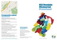 centre brochure - KU Children's Services
