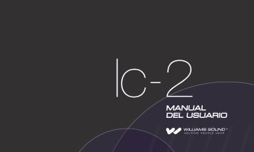 MANUAL DEL USUARIO - Williams Sound