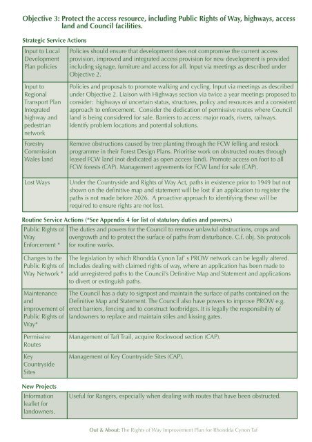 The Rights of Way Improvement Plan for RCT - Rhondda Cynon Taf