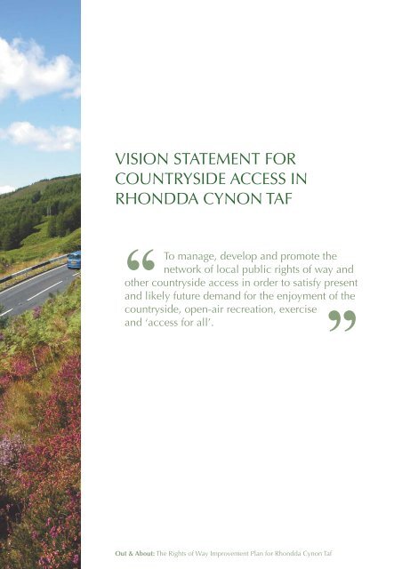 The Rights of Way Improvement Plan for RCT - Rhondda Cynon Taf