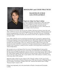 BIOGRAPHY and COURT PRACTICES MAGISTRATE JUDGE LISA