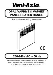 F&W Instructions - Vent-Axia