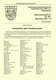 SFF Namensverz. Bd. XII Heft 1-8 2007-2010 - VSFF