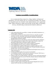 MDA Campus Accessibility Checklist
