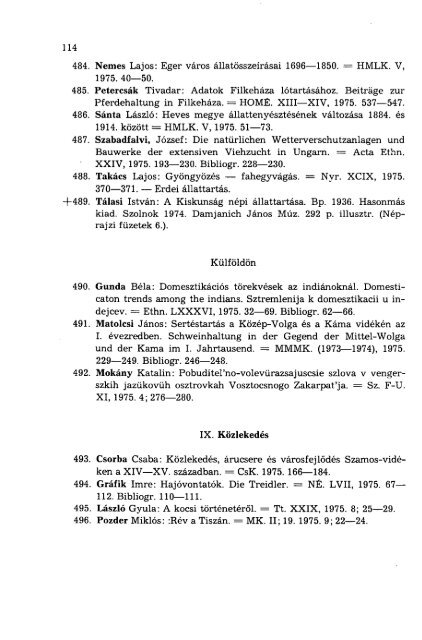 A magyar nÃ©prajztudomÃ¡ny bibliogrÃ¡fiÃ¡ja 1975 ... - NÃ©prajzi MÃºzeum