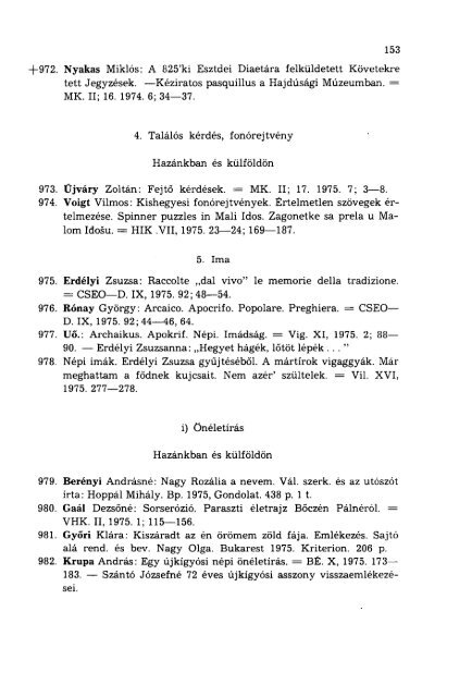 A magyar nÃ©prajztudomÃ¡ny bibliogrÃ¡fiÃ¡ja 1975 ... - NÃ©prajzi MÃºzeum