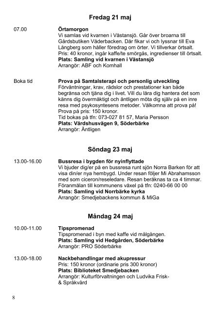 Program Helhet 21 - Smedjebackens kommun