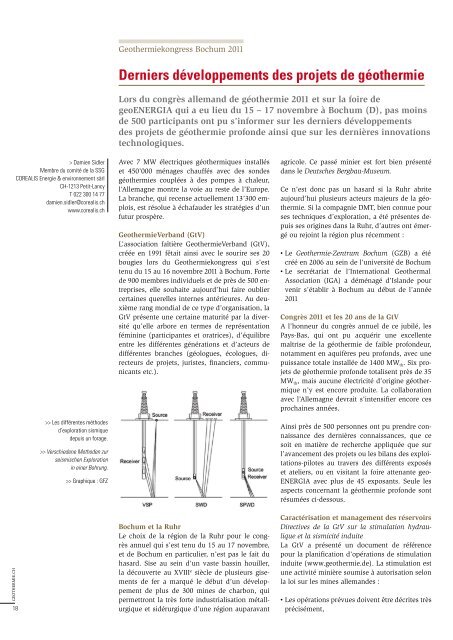 Bulletin GEOTHERMIE.CH