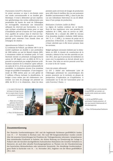 Bulletin GEOTHERMIE.CH