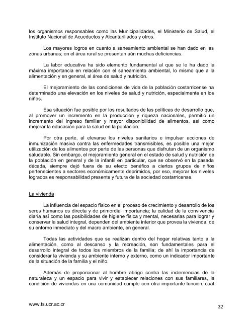 Problemas de la familia y la niÃ±ez en Costa Rica. I parte