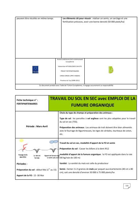 Capitalisation des acquis des projets financÃ©s par l'Union ... - CILSS