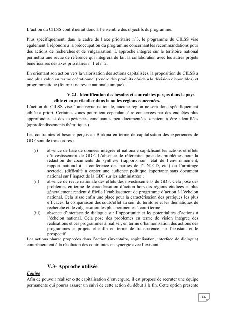 Capitalisation des acquis des projets financÃ©s par l'Union ... - CILSS