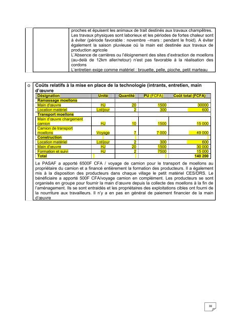 Capitalisation des acquis des projets financÃ©s par l'Union ... - CILSS