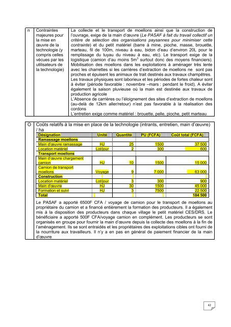 Capitalisation des acquis des projets financÃ©s par l'Union ... - CILSS