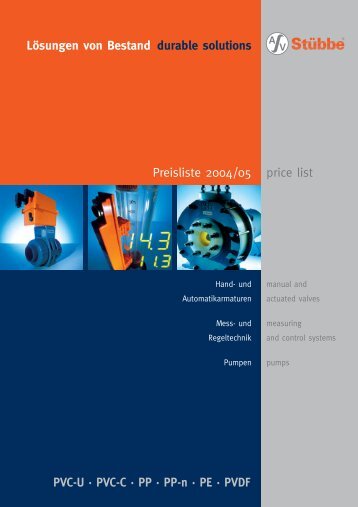 Lösungen von Bestand durable solutions Preisliste 2004/05 PVC-U ...
