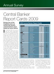 The Central Bankers Report 2009
