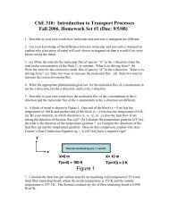 ChE 310: Introduction to Transport Processes