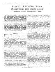 Extraction Of Vocal-tract System Characteristics From Speech Signals