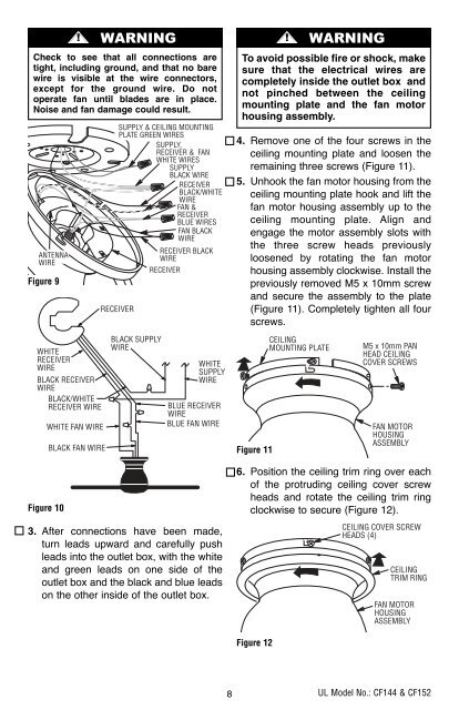 read and save these instructions - Emerson Fans