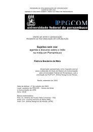 agenda e discurso sobre o índio na mídia em Pernambuco