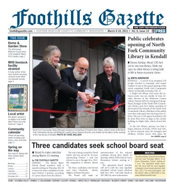 three candidates seek school board seat - Foothills Gazette