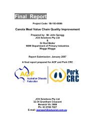 Canola meal value chain quality improvement - Apri.com.au