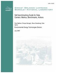 Self-benchmarking Guide for Data Centers: Metrics, Benchmarks ...