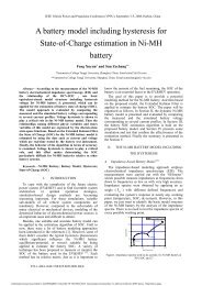 A battery model including hysteresis for State-of-Charge estimation ...