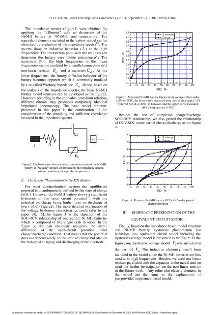 A battery model including hysteresis for State-of-Charge estimation ...