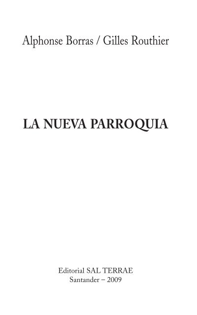 la nueva parroquia - Editorial Sal Terrae