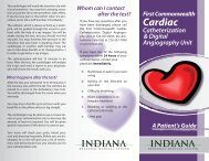 Cardiac Catheterization-Angiography Suite Brochure.indd - Indiana ...