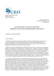 lettre ouverte - Corporate Europe Observatory