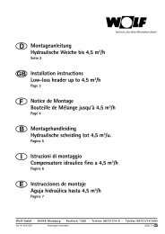 Montageanleitung Hydraulische Weiche bis 4,5 m3/h - Wolf